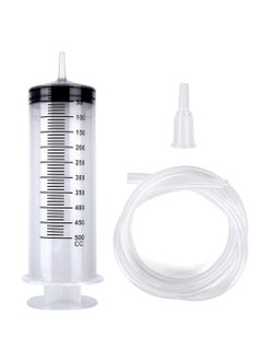 Plastic Syringe with Tube 500ml Extra Large Syringe with Tubing and Tip Adapter Safe and Individually Sealed Ideal for Industrial Use Science Labs Watering Glue Dispensing Horse Feeding