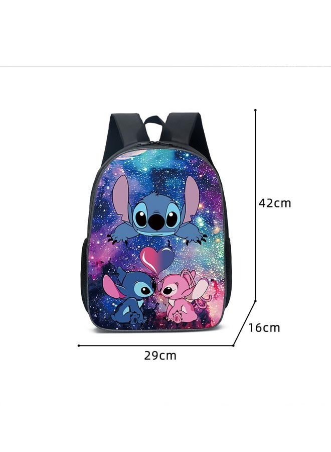 New Cartoon Stitch Three-piece Schoolbag Students Backpack  - Image 2