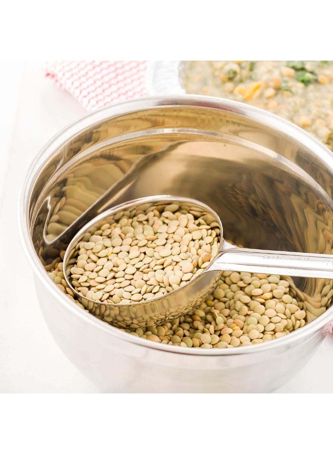 Restaurantware Met Lux 4 Ounce Portion Ladle, 1 With Green Handle Portion Serving Spoon - Does Not Corrode, Dishwashable, Stainless Steel Portion Control Serving Utensil, Multipurpose - Image 3