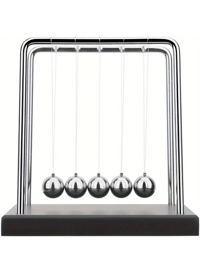 1 PC Newton Pendulum Balance Ball Physics Toy Black Wooden Base Office Desk Decor - Image 4