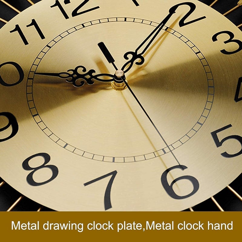 RIGJAK Peacock 3D Metal Luxury European Peacock Wall Clock Crystal Luxury Wall Clock Wall Clock DecorativeSilent Movement NonTicking Perfect for Living Room Hotel Home Decor - Image 4