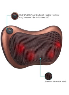 YupFun Massage Pillow Neck Back Massager with Heat, Shiatsu Deep Kneading  - Image 3