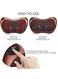 YupFun Massage Pillow Neck Back Massager with Heat, Shiatsu Deep Kneading  - Image 4