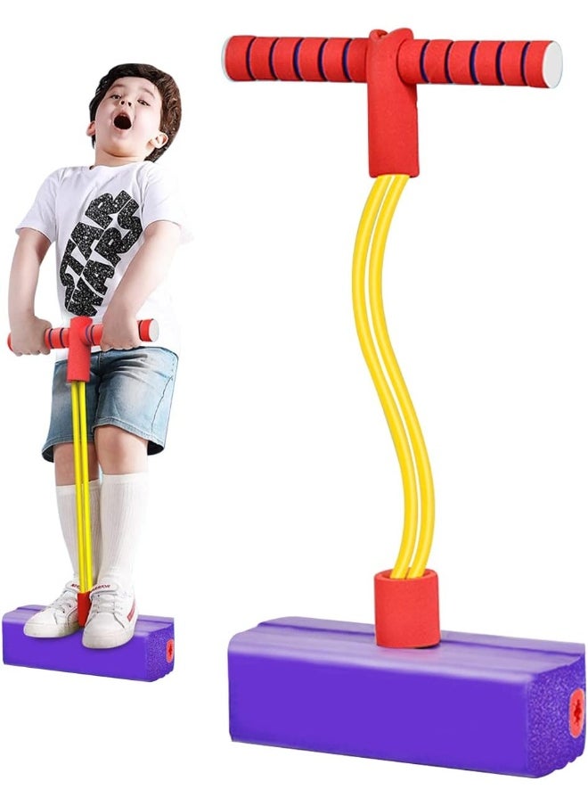 IBAMA IBAMA Foam Pogo Jumper for Kids, Toddler Training Pogo Sticks with Squeaky Sounds, Bouncy Toy for Boys and Girls, 250 Pound Capacity (purple)  - Image 1