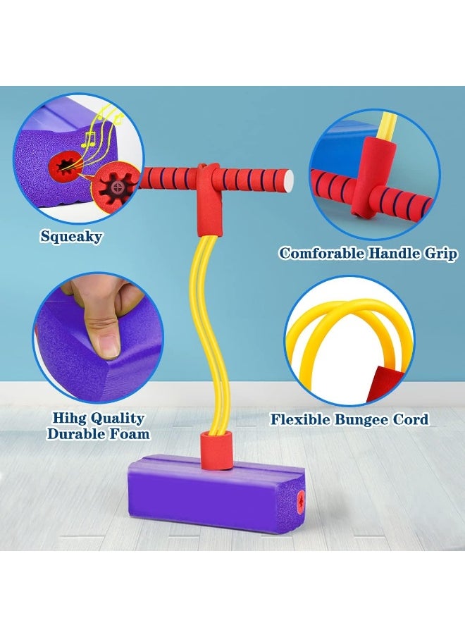 IBAMA IBAMA Foam Pogo Jumper for Kids, Toddler Training Pogo Sticks with Squeaky Sounds, Bouncy Toy for Boys and Girls, 250 Pound Capacity (purple)  - Image 4