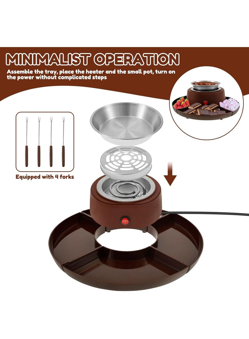 2-in-1 Chocolate Fondue Set, Marshmallow Toasting Kit, Adjustable Temperature, Overheating Protection, for Birthday Par - Image 5