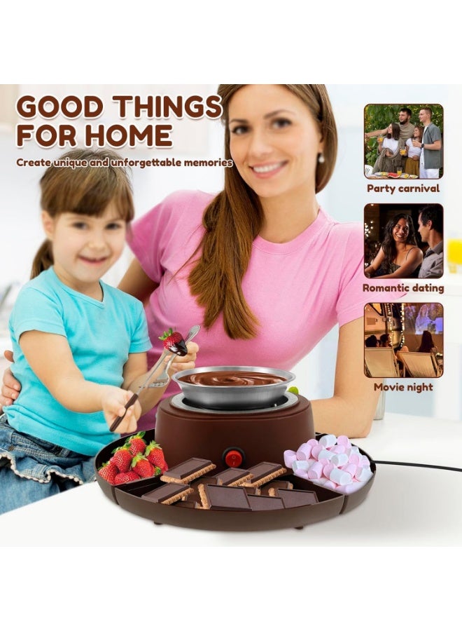 2-in-1 Chocolate Fondue Set, Marshmallow Toasting Kit, Adjustable Temperature, Overheating Protection, for Birthday Par - Image 3
