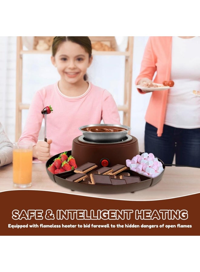 2-in-1 Chocolate Fondue Set, Marshmallow Toasting Kit, Adjustable Temperature, Overheating Protection, for Birthday Par - Image 4
