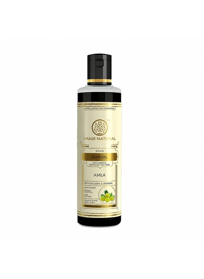 Khadi Natural Pure Amla Hair Oil | Paraben & Mineral Oil Free | Nourishing Formula for Healthy, Strong Hair | Enhances Shine & Reduces Hair Fall- 210 m - Image 1