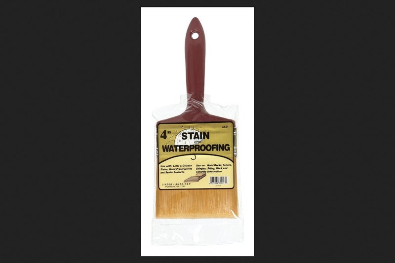 Linzer 3121 0400 Stain Waterproofing Brush 4 inBrownWM 31210400