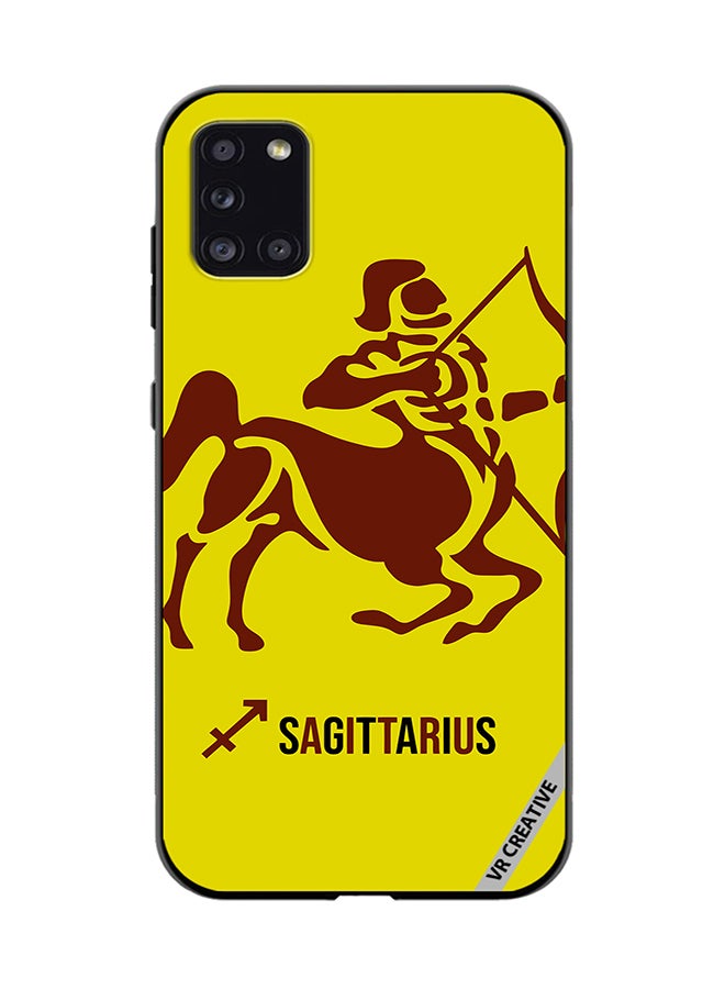 VR CREATIVE Protective Case Cover For Samsung Galaxy A31 Sagittarius Silhouette Zodiac Signs Design Multicolour - Image 1