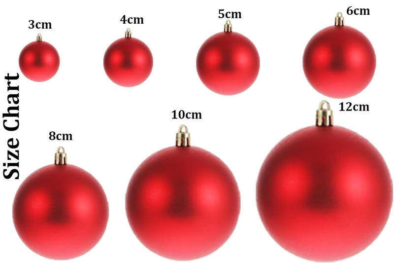 FIZZYTECH Shatterproof Christmas Balls Ornaments 6 Pcs Red Hanging Balls Size 10 cm Perfect Xmas Tree Decorations (10 CM, Pack of 6) - Image 5