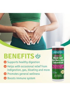Aloe Life Whole Leaf Aloe Vera Juice Concentrate Soothing Relief For Indigestion Antioxidant Catalyst Supports Energy & Wellness Certified Organic Aloe Leaves Glutenfree (Cherry Berry 16 Oz)  - Image 5