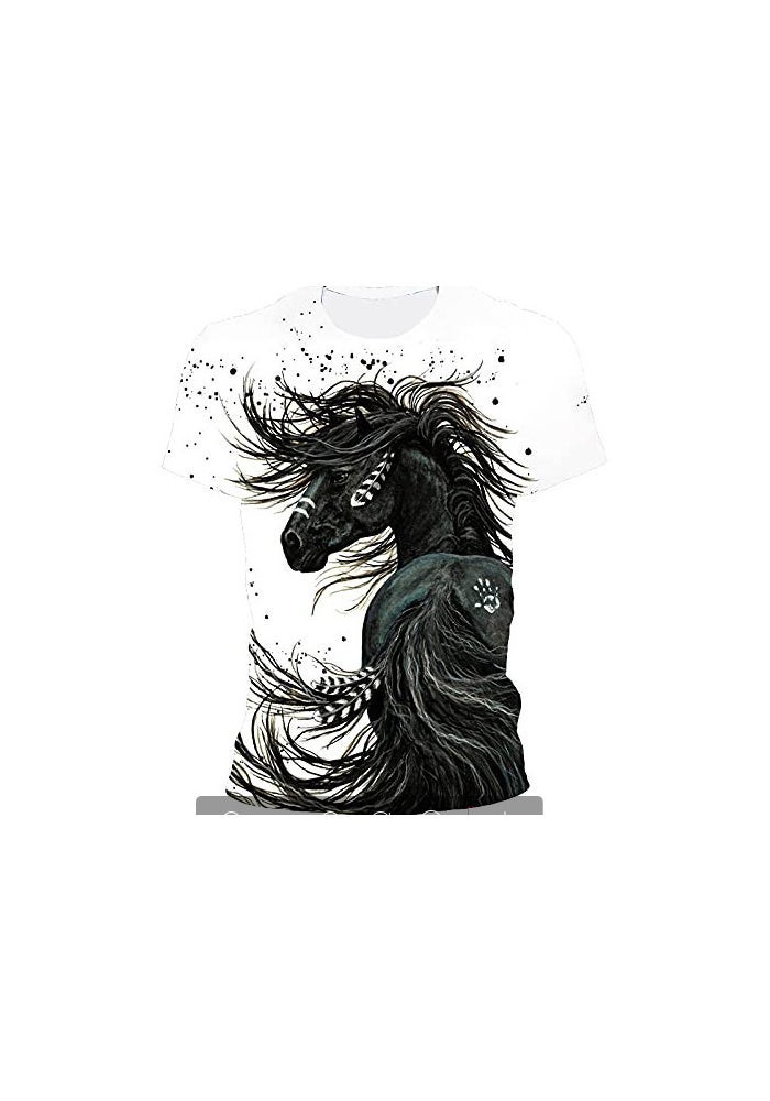 2021 summer new cool animal 3D digital personalized printing fashion trendy men's short-sleeved T-shirt in stock - Image 1