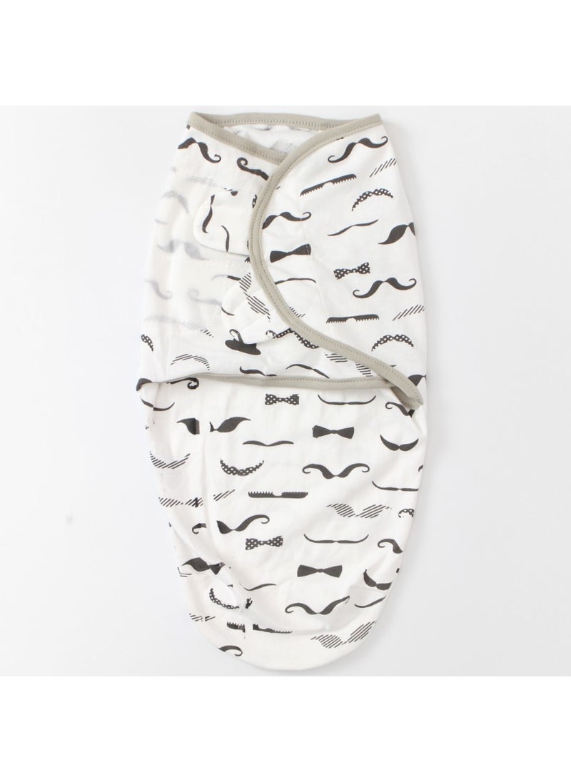Generic Cotton Swaddle Wrap Sleep Sack for Newborns Moustache 