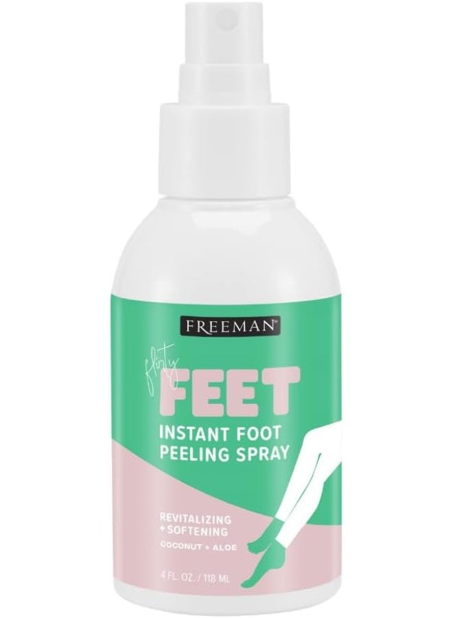 Freeman Coconut & Aloe Instant Peeling Foot Peeling Spray, Softening Foot Mask Exfoliates & Removes Dead Skin, Moisturize Dry Feet, Clean Ingredients, Cruelty-Free, 4 fl.oz./ 118 ml Bottle - Image 1