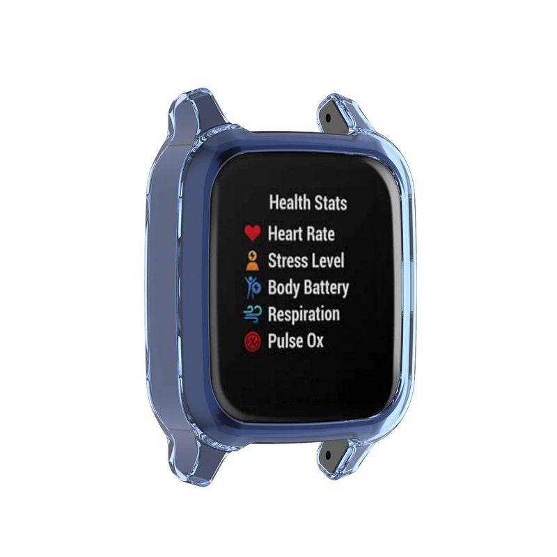 متوافق مع غطاء حماية الشاشة المصنوع من مادة TPU الناعمة الممتازة لساعة Garmin Venu Sq الذكية (أزرق) - Image 3