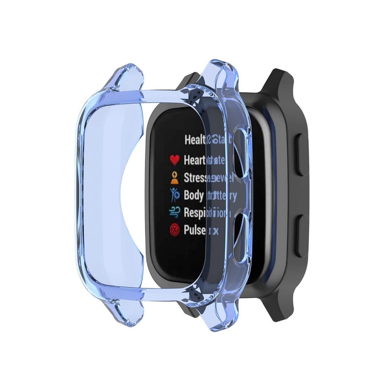 متوافق مع غطاء حماية الشاشة المصنوع من مادة TPU الناعمة الممتازة لساعة Garmin Venu Sq الذكية (أزرق) - Image 2
