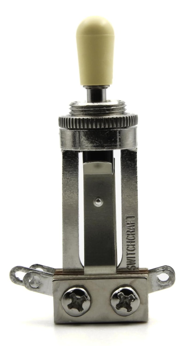Switchcraft Long Straight 3-way Toggle Switch with Cream Tip for Gibson Les Paul - Image 1
