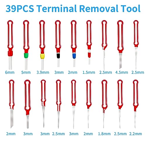 Onfunlee Terminal Removal Tool Kit 39 Pcs, Upgraded Broken Key Extractor Kit, Wire Connector Electrical Pin Removal, Terminal Release Depinning Tools for Removing Broken Keys, Car Household Devices - Image 2