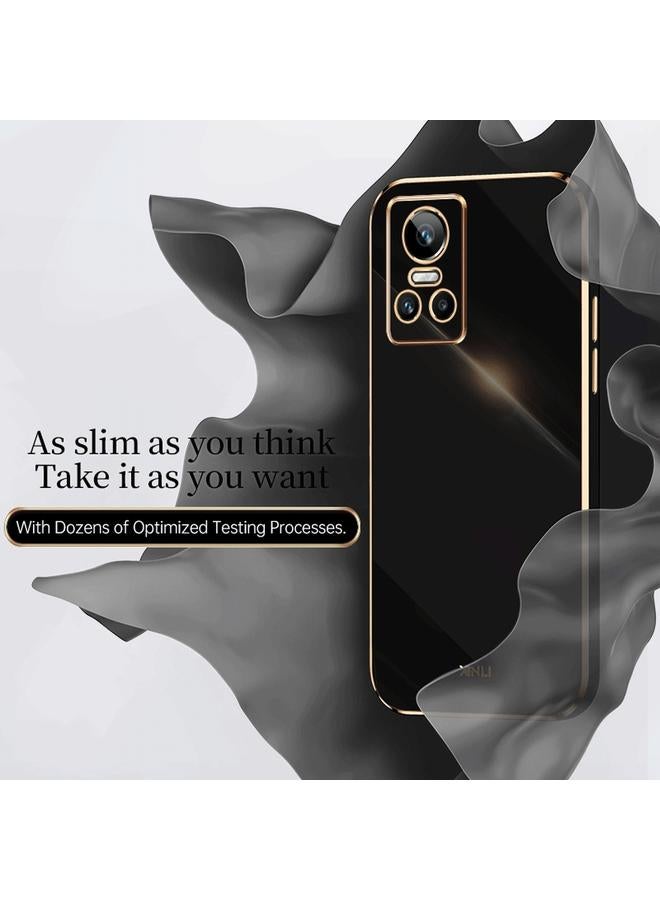 اس-توب جراب لهاتف Realme GT Neo 3 من XINLI، جراب هاتف TPU مطلي بالكهرباء 6D بحافة مستقيمة - Image 4