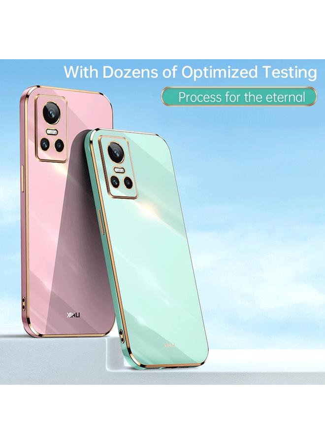 اس-توب جراب لهاتف Realme GT Neo 3 من XINLI، جراب هاتف TPU مطلي بالكهرباء 6D بحافة مستقيمة - Image 2