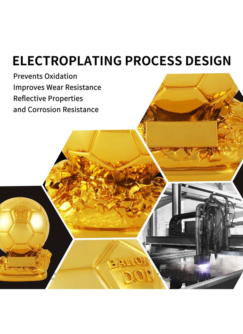 Generic - Ballon d'Or Trophy Football Golden Best Soccer Resin Replica with Electroplating Process for Office Decorations Fans Gifts and Birthday Gift - Image 1