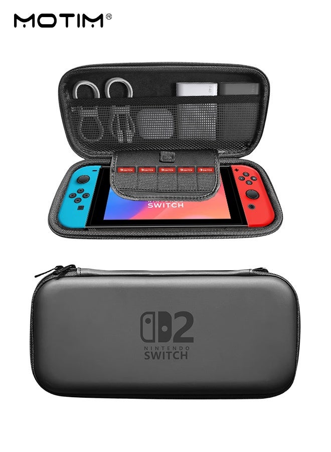 Motim Zippered Carry Case for Nintendo Switch 2, Portable Switch Hard Shell Case, EVA Protective Bag with 5 Game Card Slots, Travel Carry Bag for Switch 2 Console & Accessories - Image 1