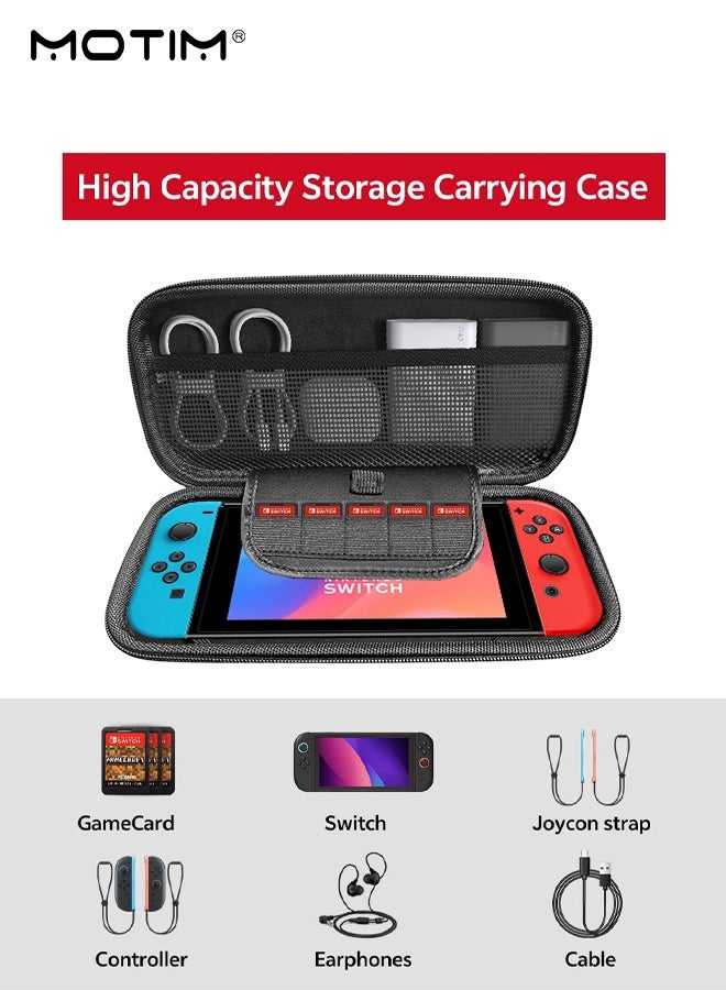 Motim Zippered Carry Case for Nintendo Switch 2, Portable Switch Hard Shell Case, EVA Protective Bag with 5 Game Card Slots, Travel Carry Bag for Switch 2 Console & Accessories - Image 2