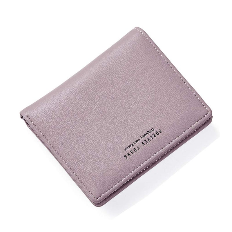 AnnabelZ Women Wallets Small Bifold Leather Pocket Wallet Ladies Mini Short Purse (Dark Pink) - Image 1