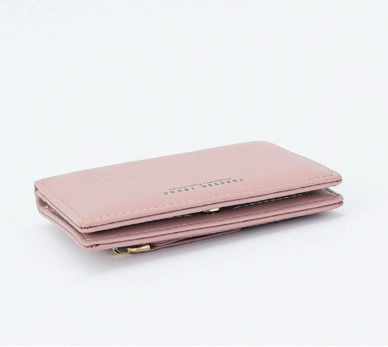 AnnabelZ Women Wallets Small Bifold Leather Pocket Wallet Ladies Mini Short Purse (Dark Pink) - Image 4