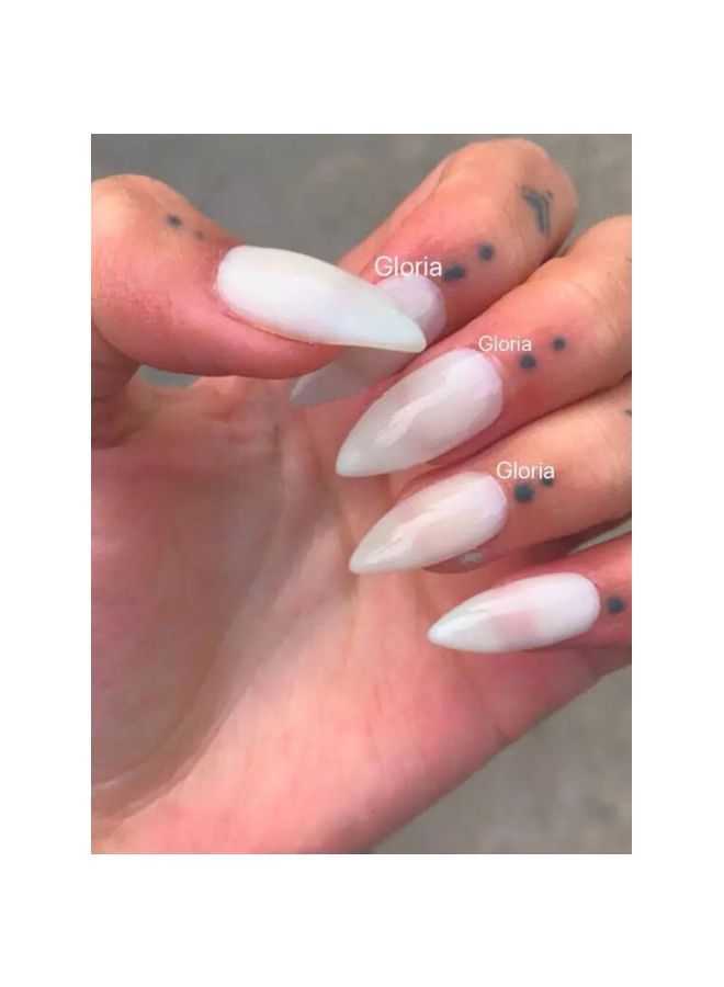 NIBEMINENT Pack Of 24 Pointed Toe Artificial Nails White - Image 2