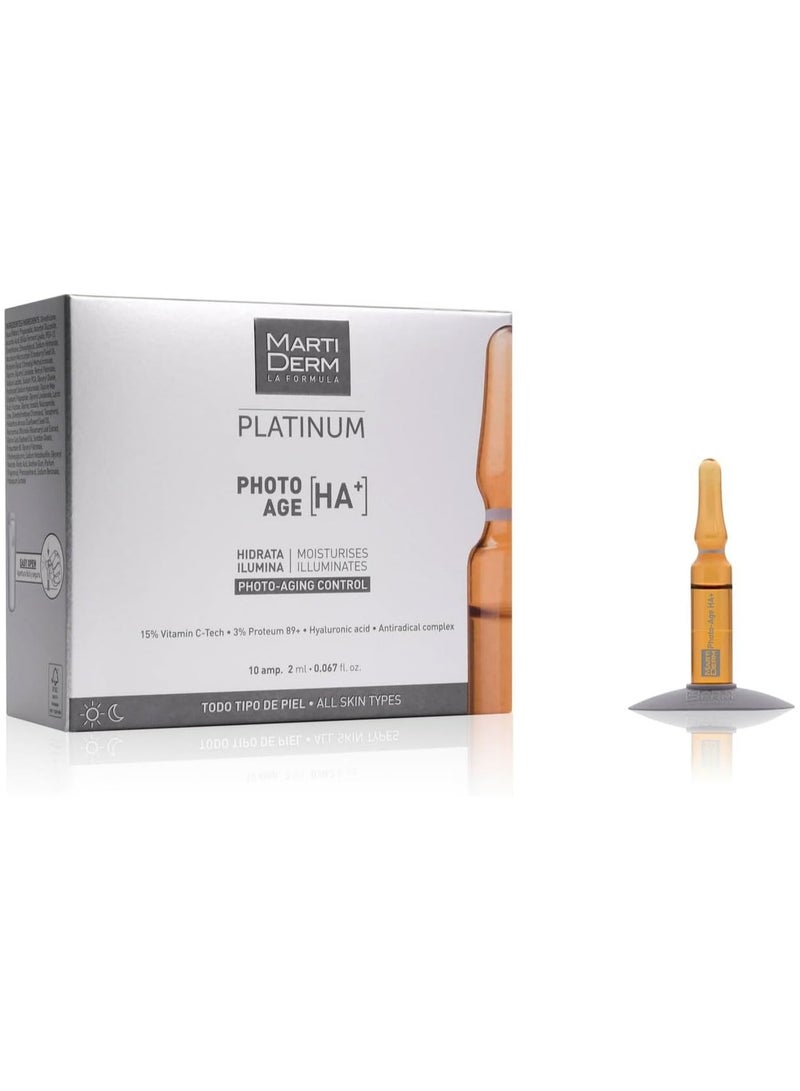 مارتيديرم بلاتينيوم فوتو-إيج HA+ للتحكم في علامات التقدم في السن، 10 أمبولات - Image 2