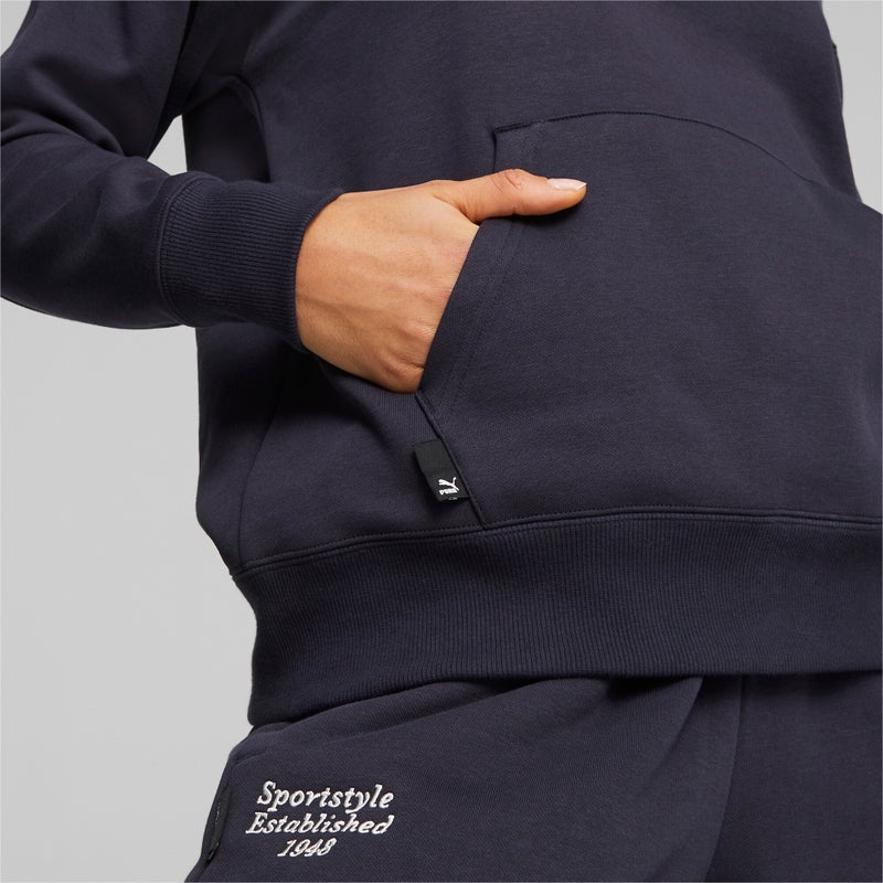 PUMA Team Womens Blue Hoodie - Image 3