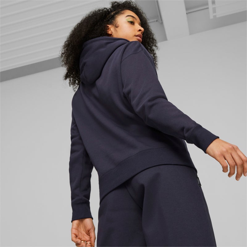 PUMA Team Womens Blue Hoodie - Image 5