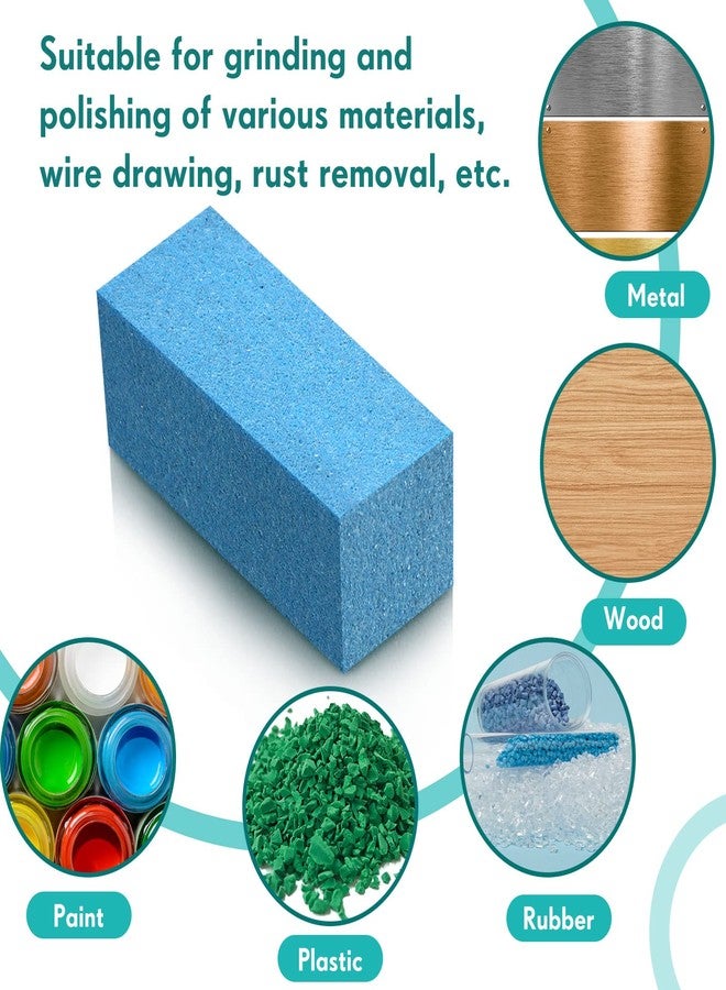 باتيير، 4 قطع من حجر الصمغ الناعم، كتلة طحن مطاطية كاشطة للتزلج على الجليد، لإزالة الصدأ والنتوءات، 50 × 20 × 20 مم (نمط 60 حبيبة) - Image 4