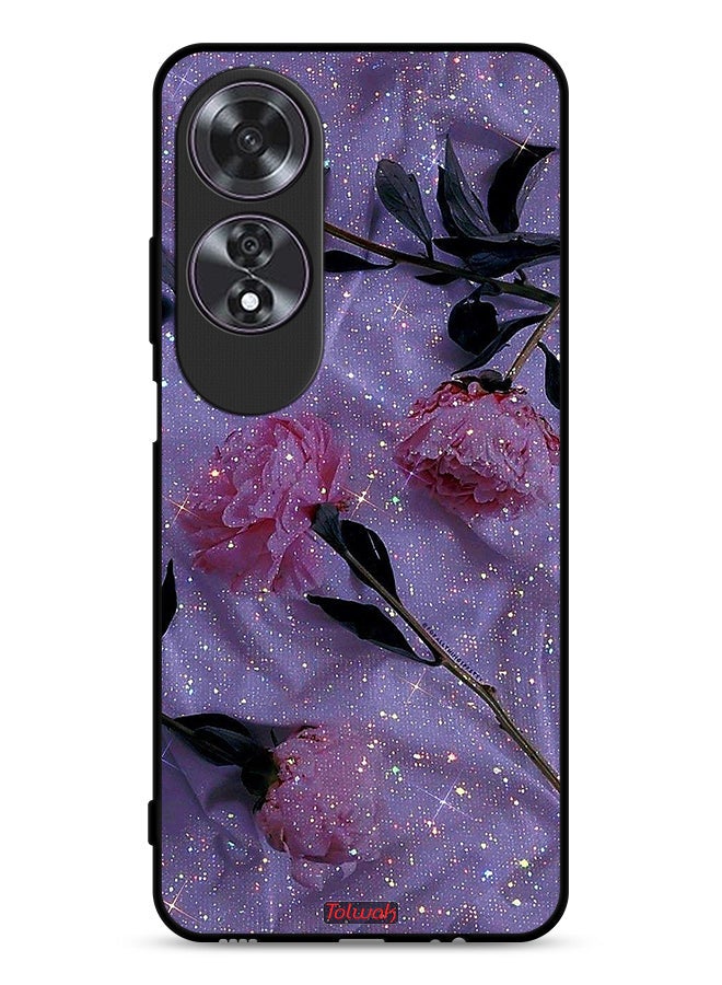 Tolwak غطاء حماية أوبو A60 مع ورود لامعة - Image 1