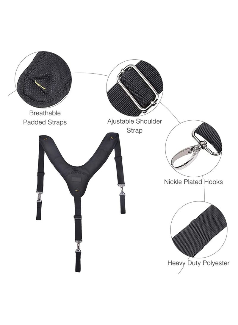 Zikra Tool Belt Suspenders, Heavy Duty Tool Belts, Tool Belt Suspenders Padded Heavy Duty for Carpenter, Electrician, Lighten Weight, Adjustable 36-50 inch (93-127 cm) - Image 3