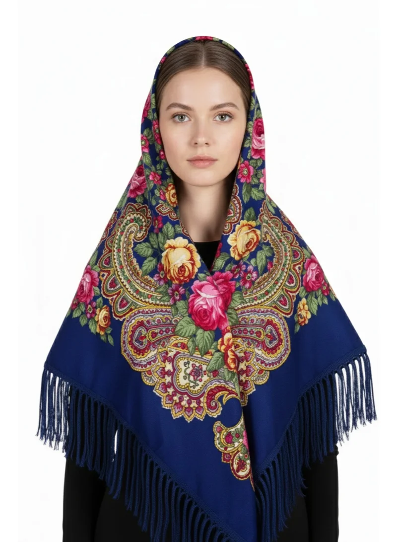 D'Daniela Emiliya Women's Eastern European Cotton Tassel Shawl