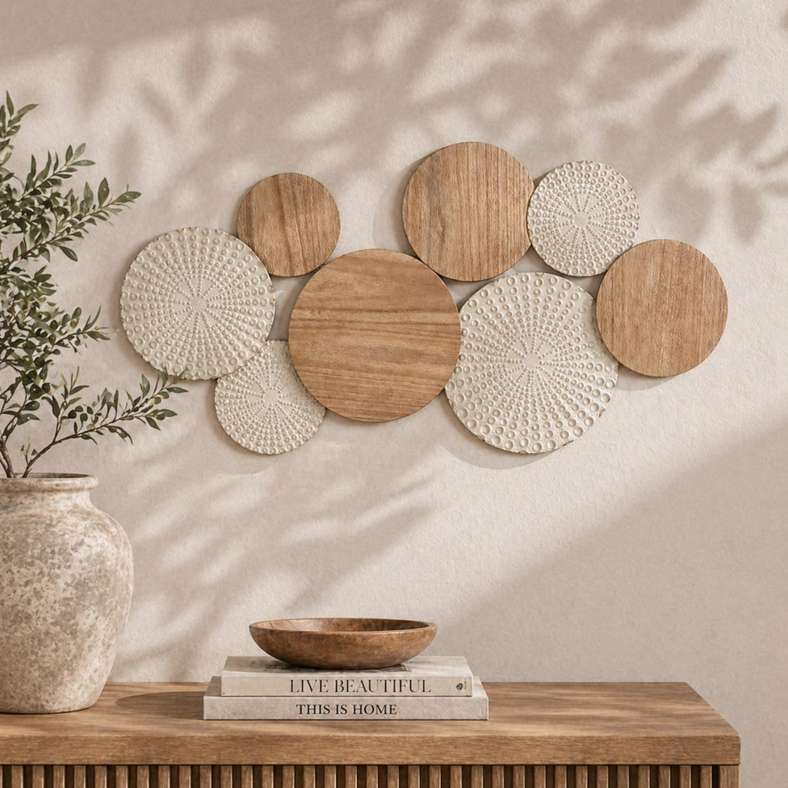 Pan Home Sarivu Metal Wall Decor 86.5x4x45cm - Natural - 191FHB9900432 - Image 1