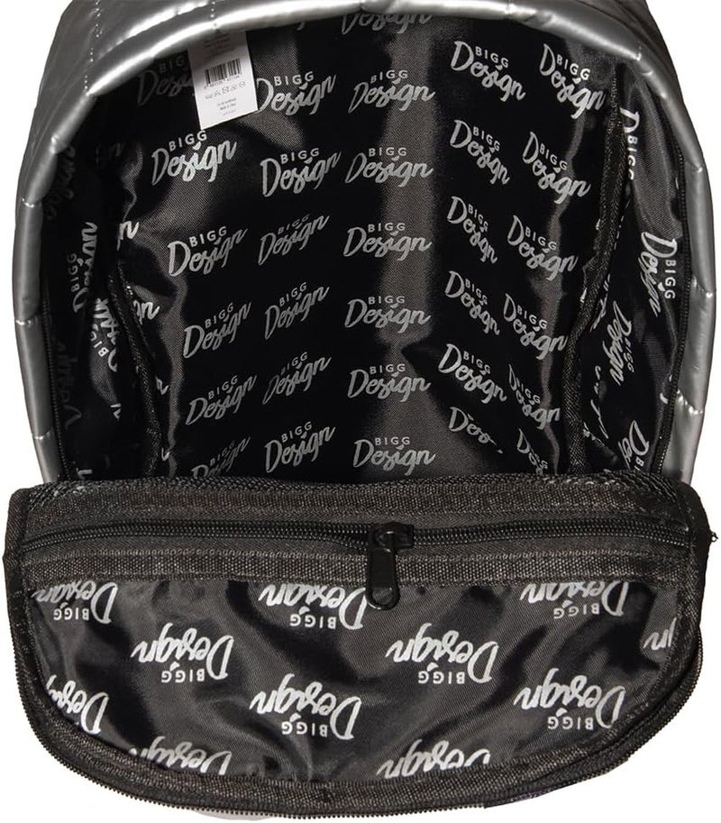 BiggDesign Quilted Waterproof Backpack – Lightweight Travel Backpack, Stylish School & Laptop Backpack for Girls, Boys, Work & Everyday Use – Fits 14” Laptop – Black - Image 3