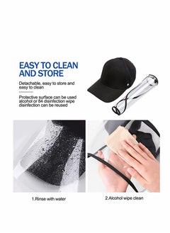 Y&D Protective Face Shield Hat, Anti-Saliva Anti-Spitting Unisex Baseball Cap Protect Visor Cover, 2 in 1 Removable Bucket Hat Transparent Dustproof Outdoor for Women and Men  - Image 5
