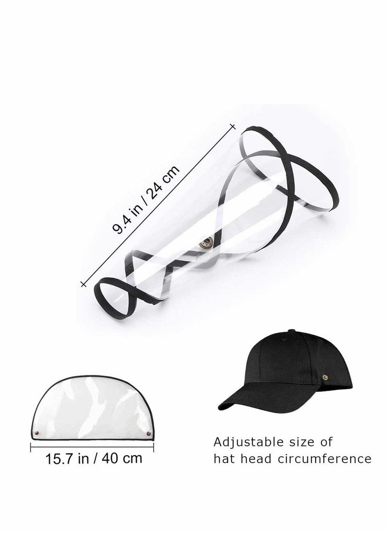 Y&D - Protective Face Shield Hat, Anti-Saliva Anti-Spitting Unisex Baseball Cap Protect Visor Cover, 2 in 1 Removable Bucket Hat Transparent Dustproof Outdoor for Women and Men - Image 1