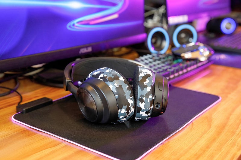 WC Freeze Nova Pro Wireless - Cooling Gel Earpads for Arctis Nova Pro Wireless & Nova Elite (Doesn’t Fit Other Models), by Wicked Cushions, Extra Thick & Comfortable | Snow Camo - Image 3