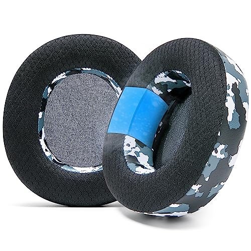 WC Freeze Nova Pro Wireless - Cooling Gel Earpads for Arctis Nova Pro Wireless & Nova Elite (Doesn’t Fit Other Models), by Wicked Cushions, Extra Thick & Comfortable | Snow Camo - Image 1