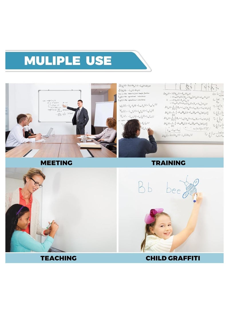 Double-Sided Magnetic Whiteboard, Dry Erase Whiteboard with Aluminum Frame, Wall-Mounted White boards Writing Boards for Office Teaching Training or Home Office School Notice Board  - Image 3
