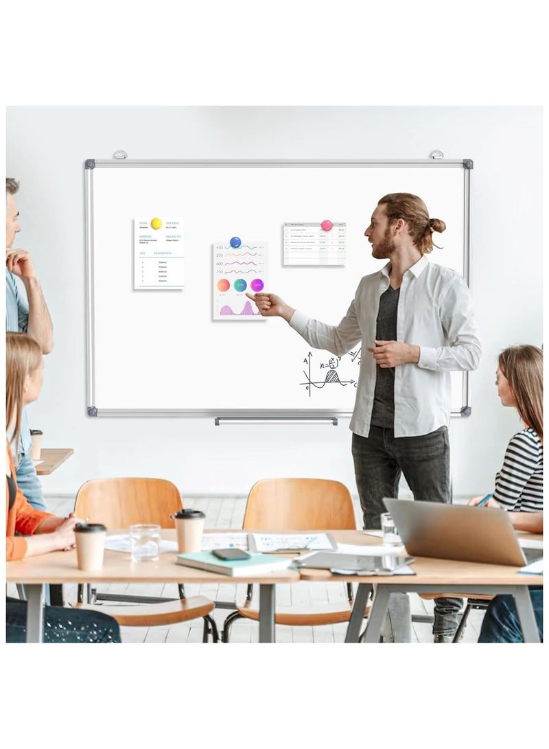 Double-Sided Magnetic Whiteboard, Dry Erase Whiteboard with Aluminum Frame, Wall-Mounted White boards Writing Boards for Office Teaching Training or Home Office School Notice Board  - Image 4