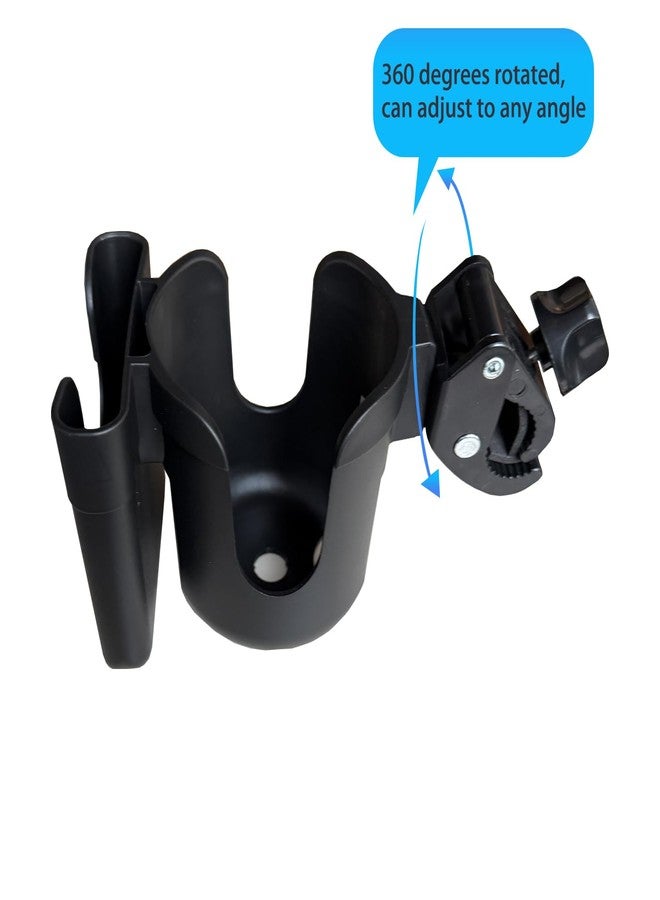 Kerlista Wheelchair/Bike Cup Holder, Universal Cup Holder with Strollers, Adjustable Drink Holde and 2-in-1 Cup Phone Holder fits for Stroller, Bike, Wheelchair, Walker, Scoote. - Image 5