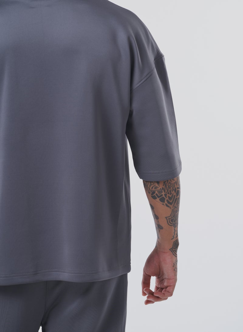 جينرلس تيشيرت رجالي كبير الحجم باللون الرمادي الإسباني - Image 5