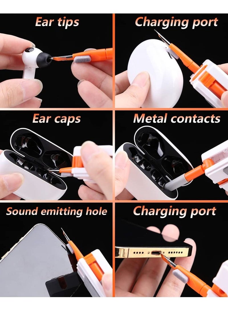 KASTWAVE Keyboard Cleaning Brush Kit 11 in 1 Electronics Cleaning Set Multi Cleaner Tool Multi-Function Cleaning Kit for Phone Camera Lens Computer with 3ml Mist Spray New Compact Design - Image 4